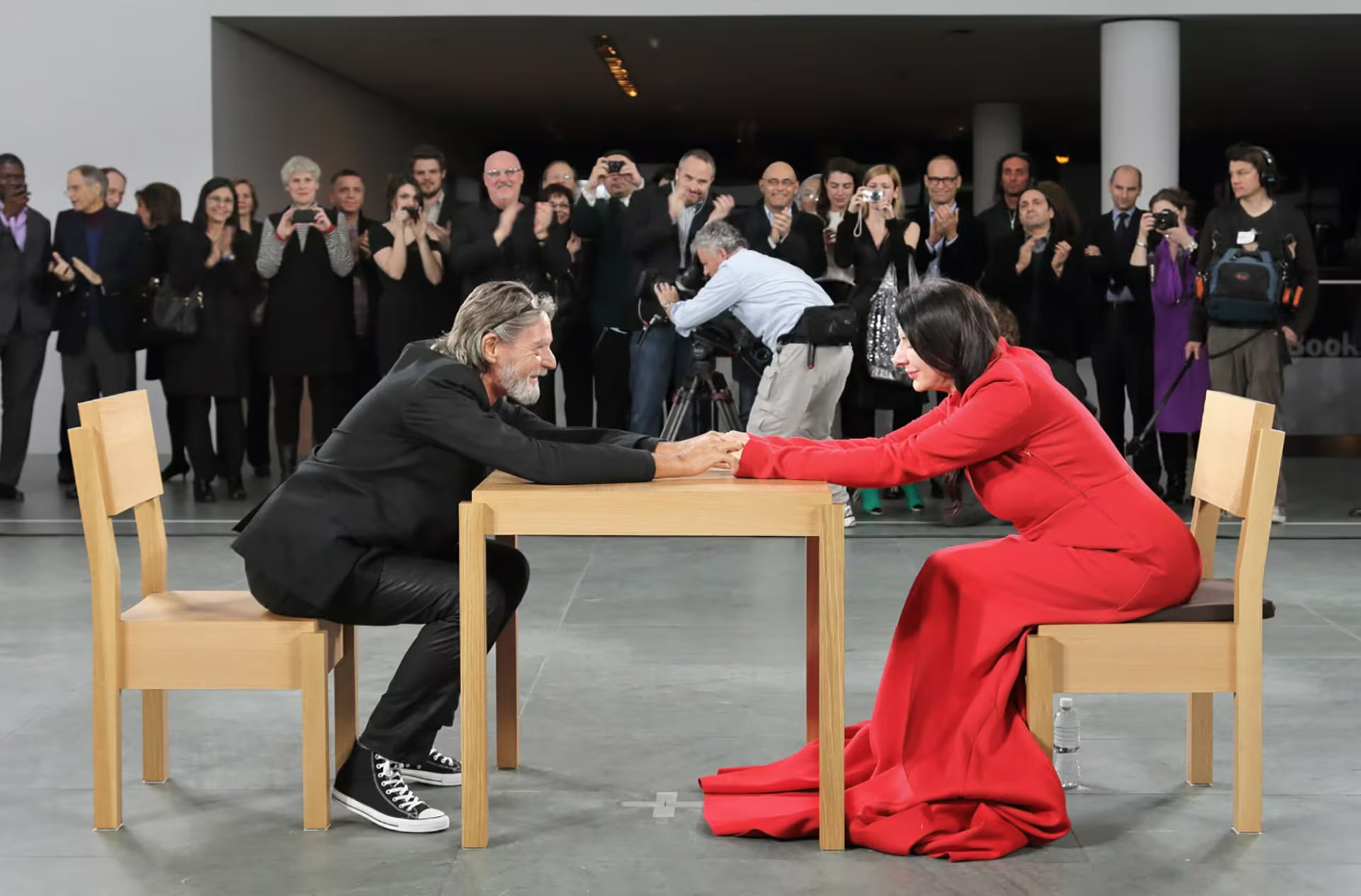 Abramović y Ulay reencontrándose durante