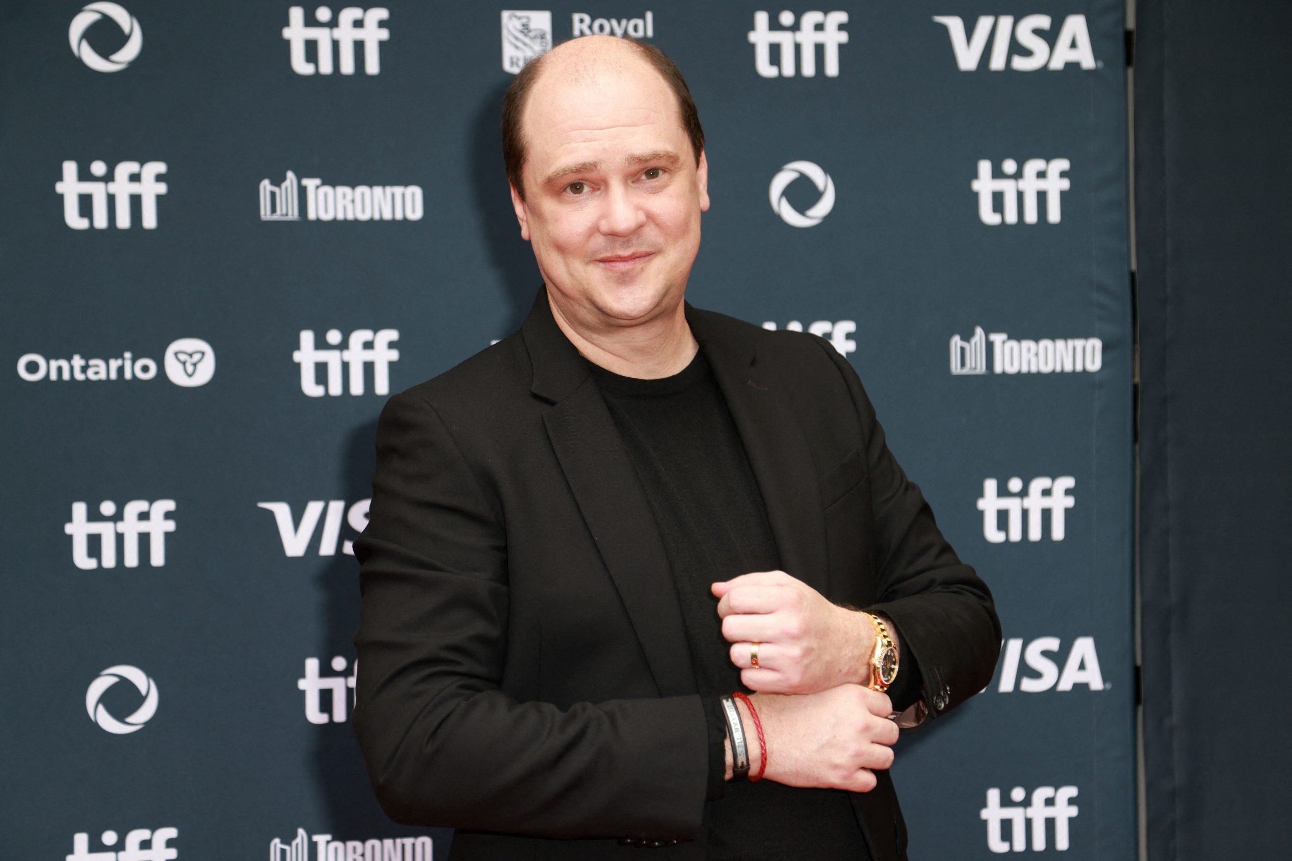Director Mike Flanagan poses on the red carpet before