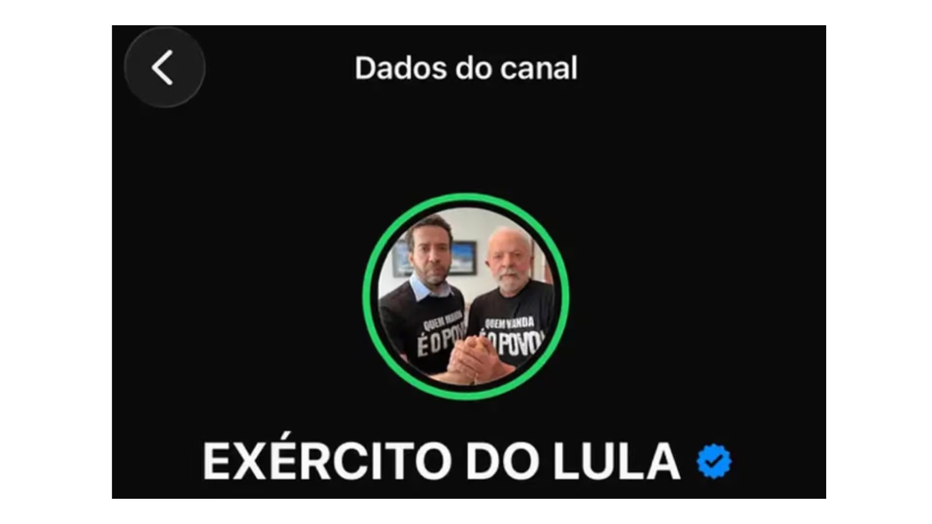 La foto del grupo que apoya en WhatsApp al candidato presidencial Lula da Silva (Captura de pantalla)