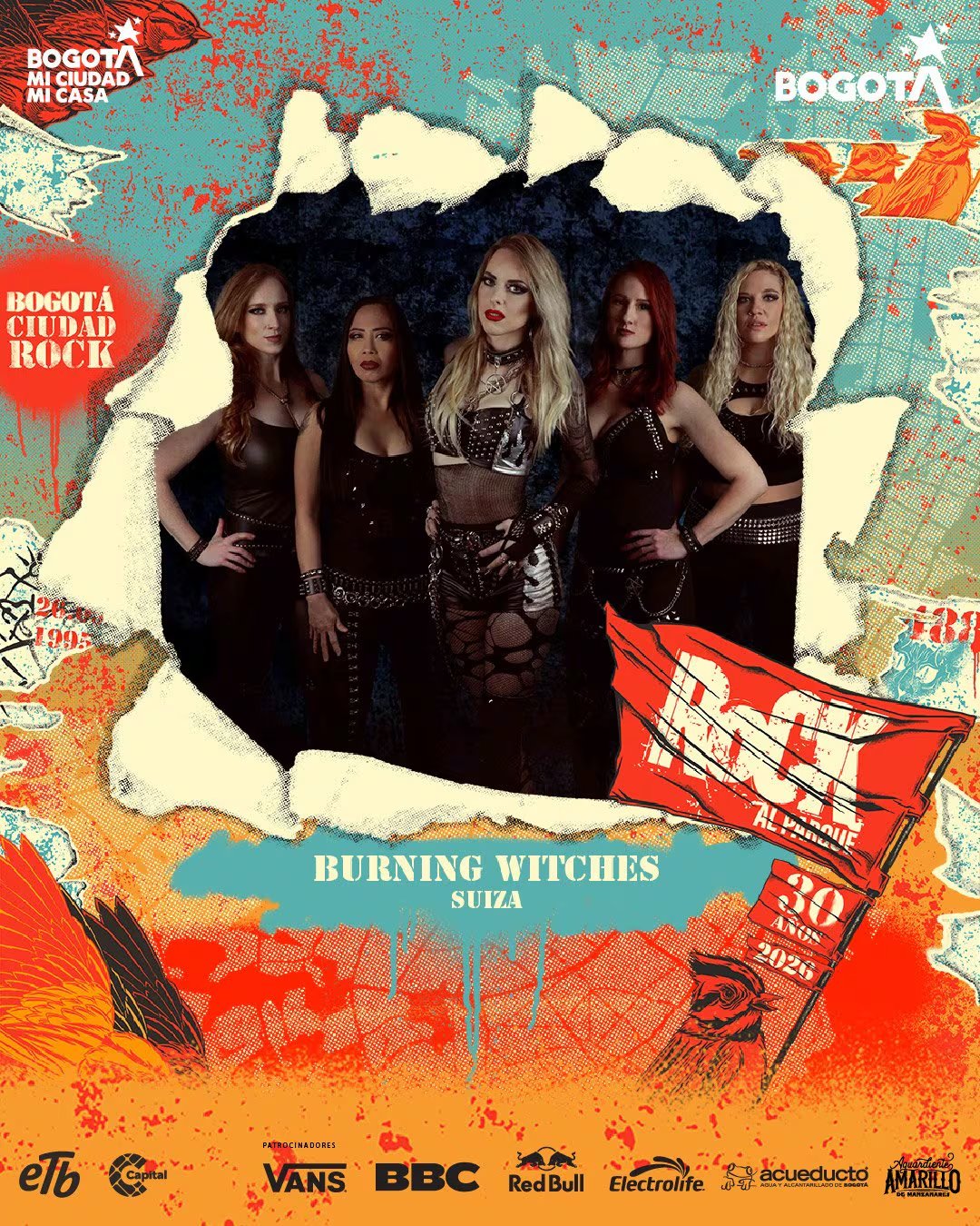 Desde Suiza, Burning Witches llega a Rock al Parque con su potente descarga de power heavy metal - crédito Rock al Parque/X