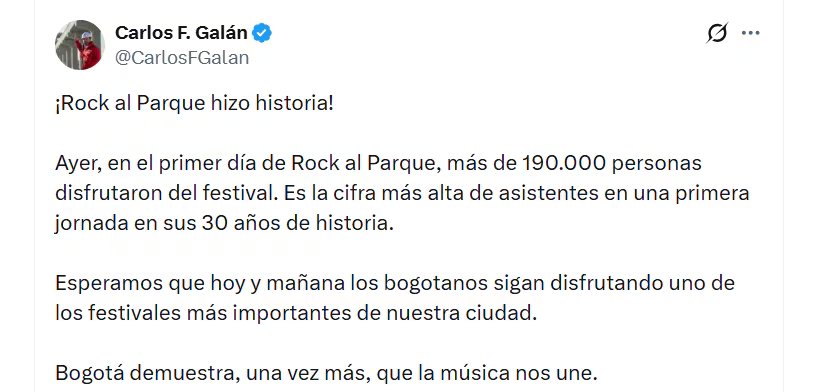 Los amantes del género vibraron al ritmo de la música e hicieron de la edición una de las más memorables - (@CarlosFGalan / X)