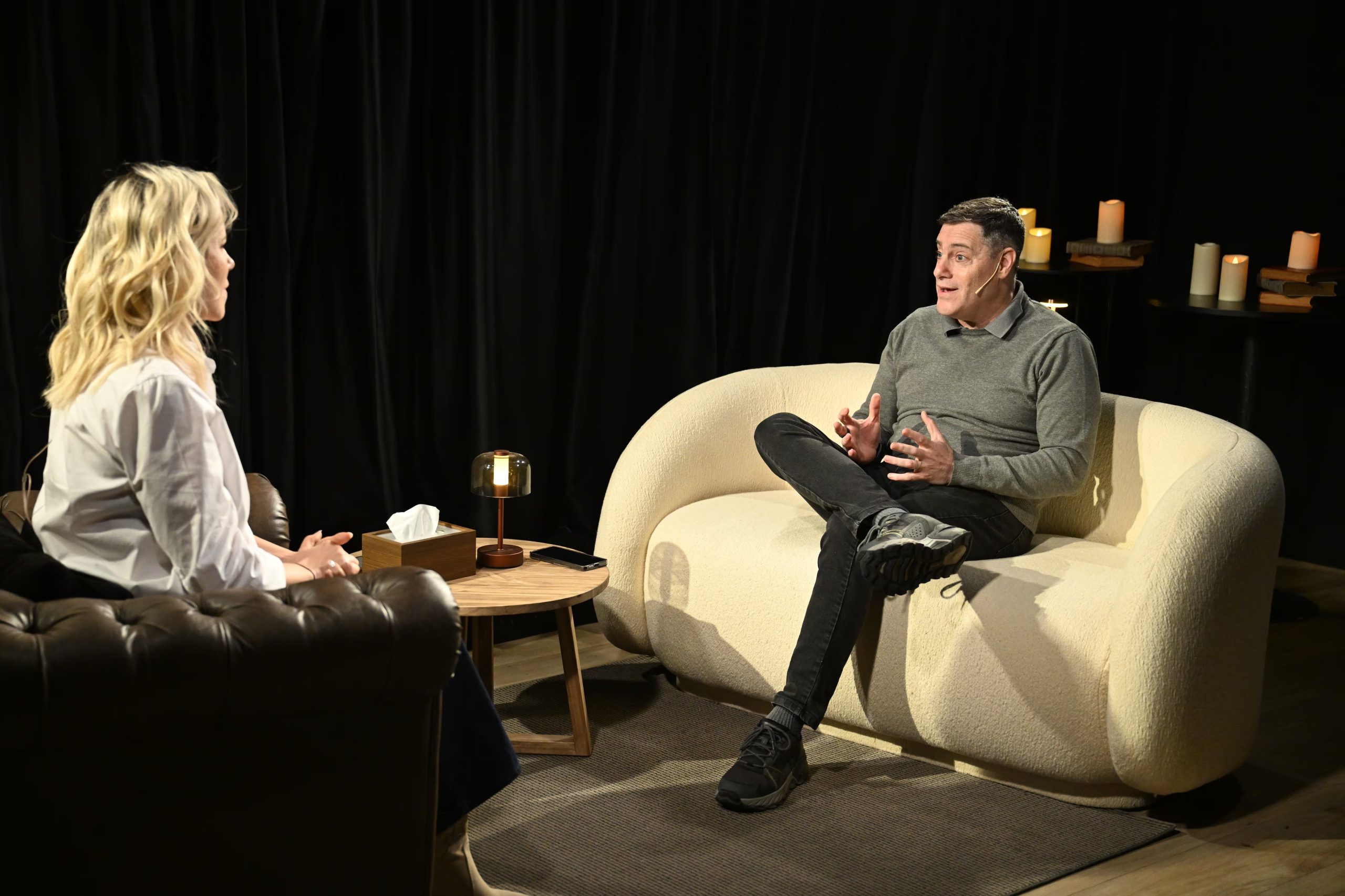 Santiago Bilinkis con Tatiana Schapiro en Infobae (Maximiliano Luna)