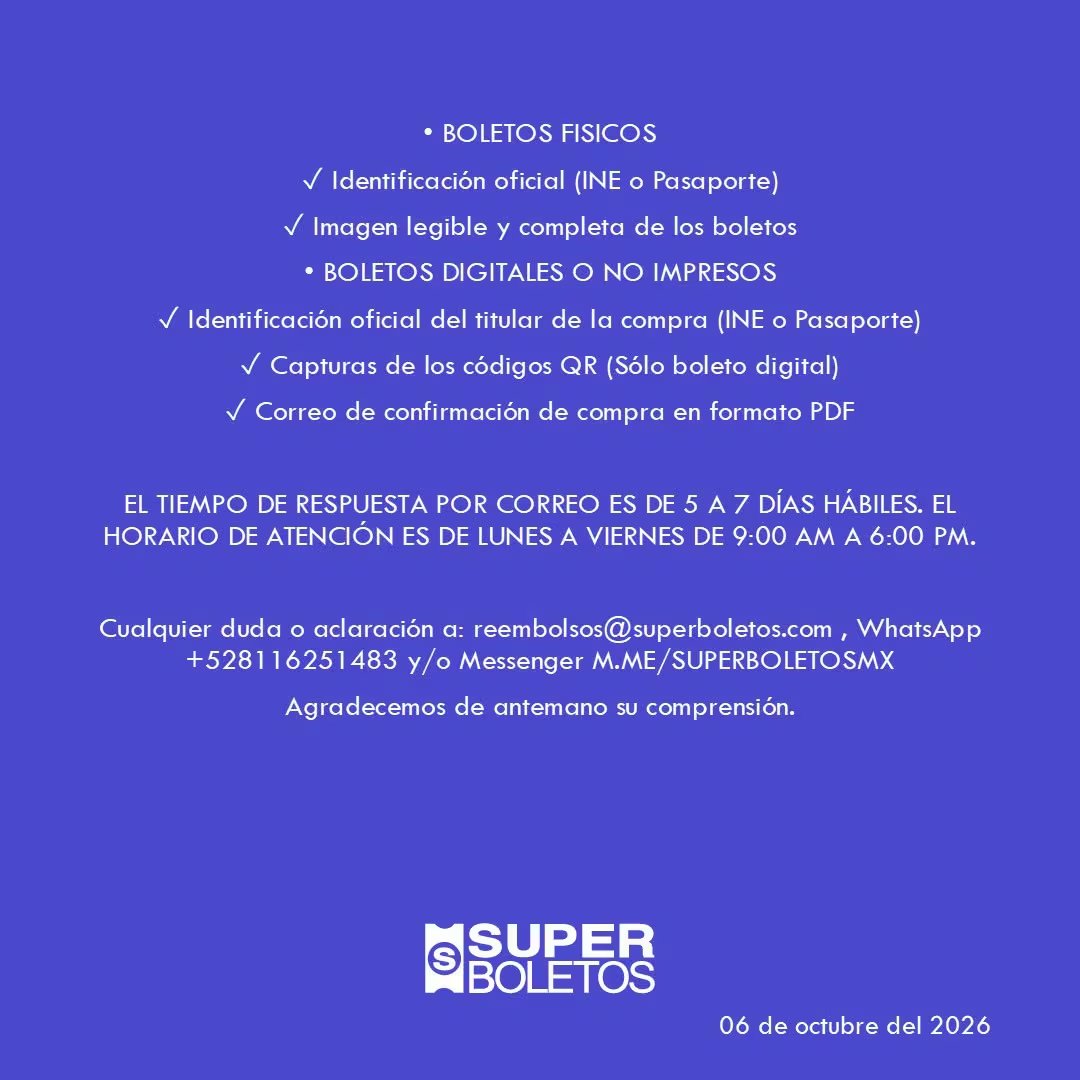 La argentina canceló su próximo concierto en la capital mexicana. (FB Superboletos)