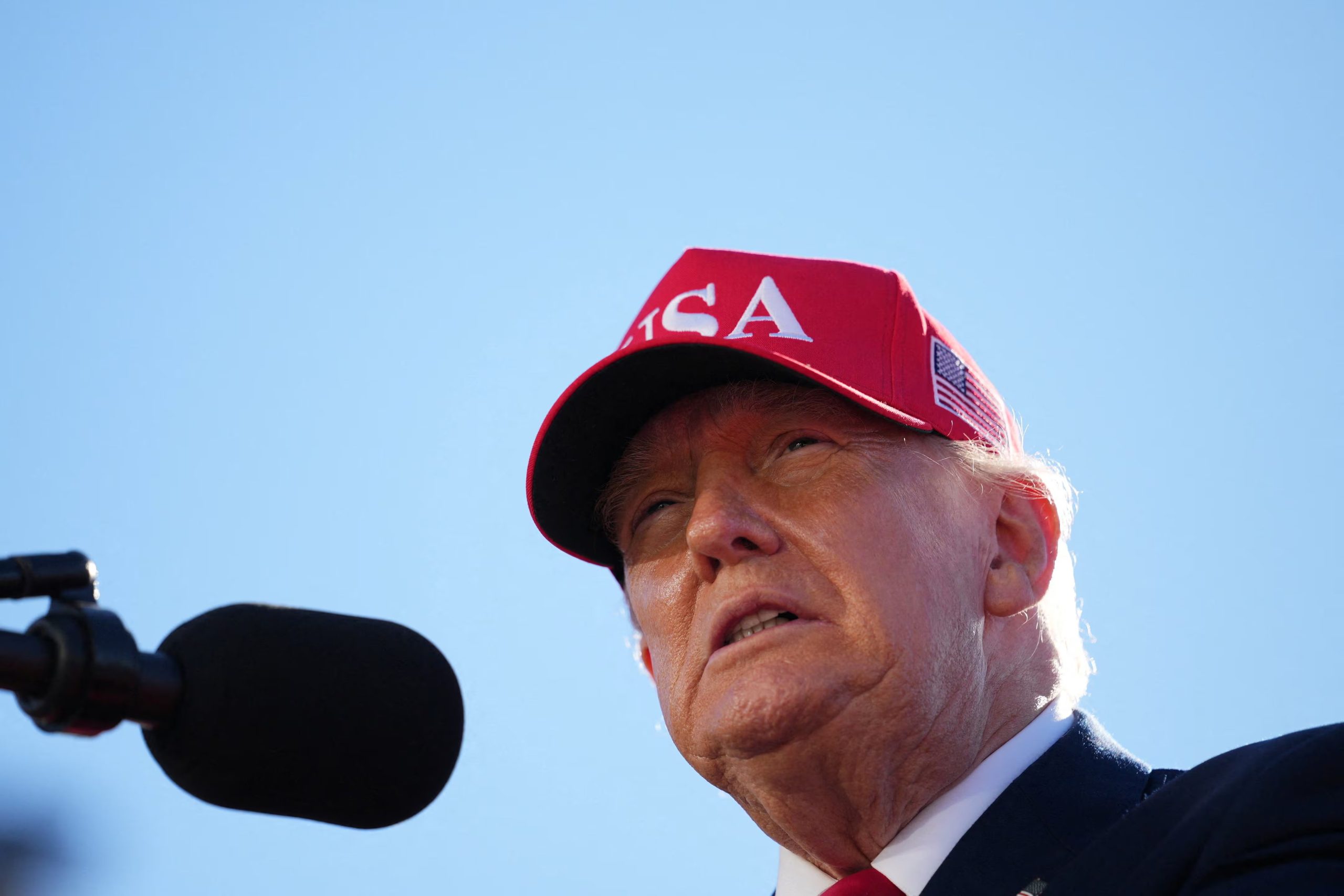 El presidente de Estados Unidos, Donald Trump, habla durante un evento en el astillero Sparrows Point, en el condado de Baltimore, Maryland (EE. UU.), el 6 de octubre de 2026 (REUTERS/Eric Lee)