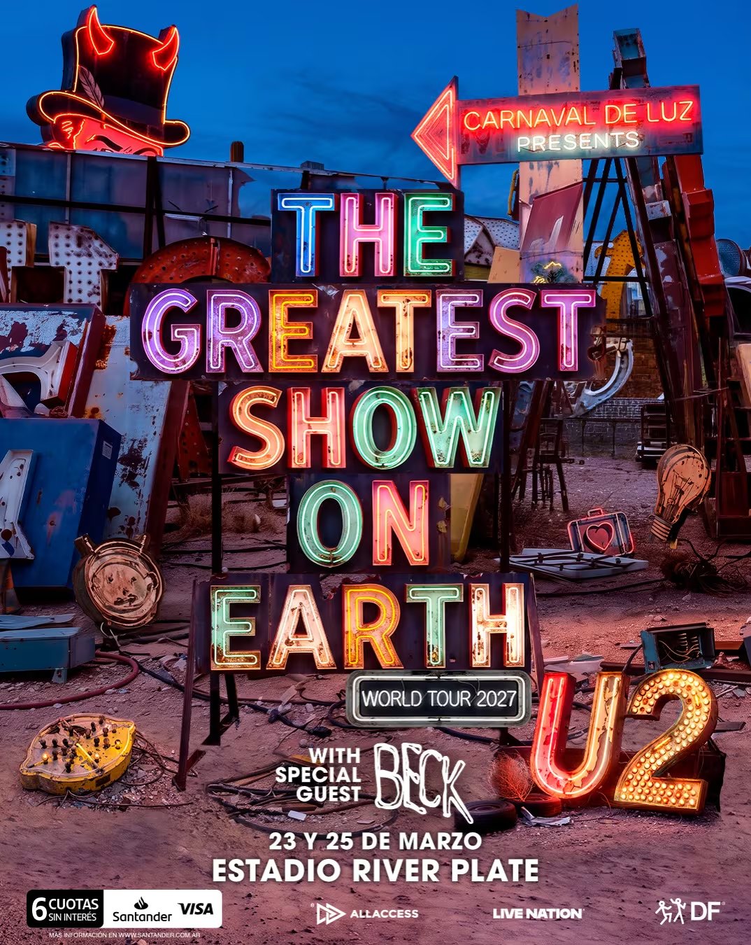 El afiche de la gira de U2