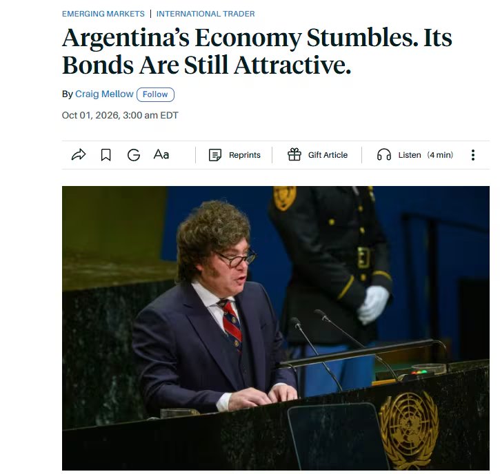 Un artículo que publicó la revista de finanzas Barron's analizó la economía argentina