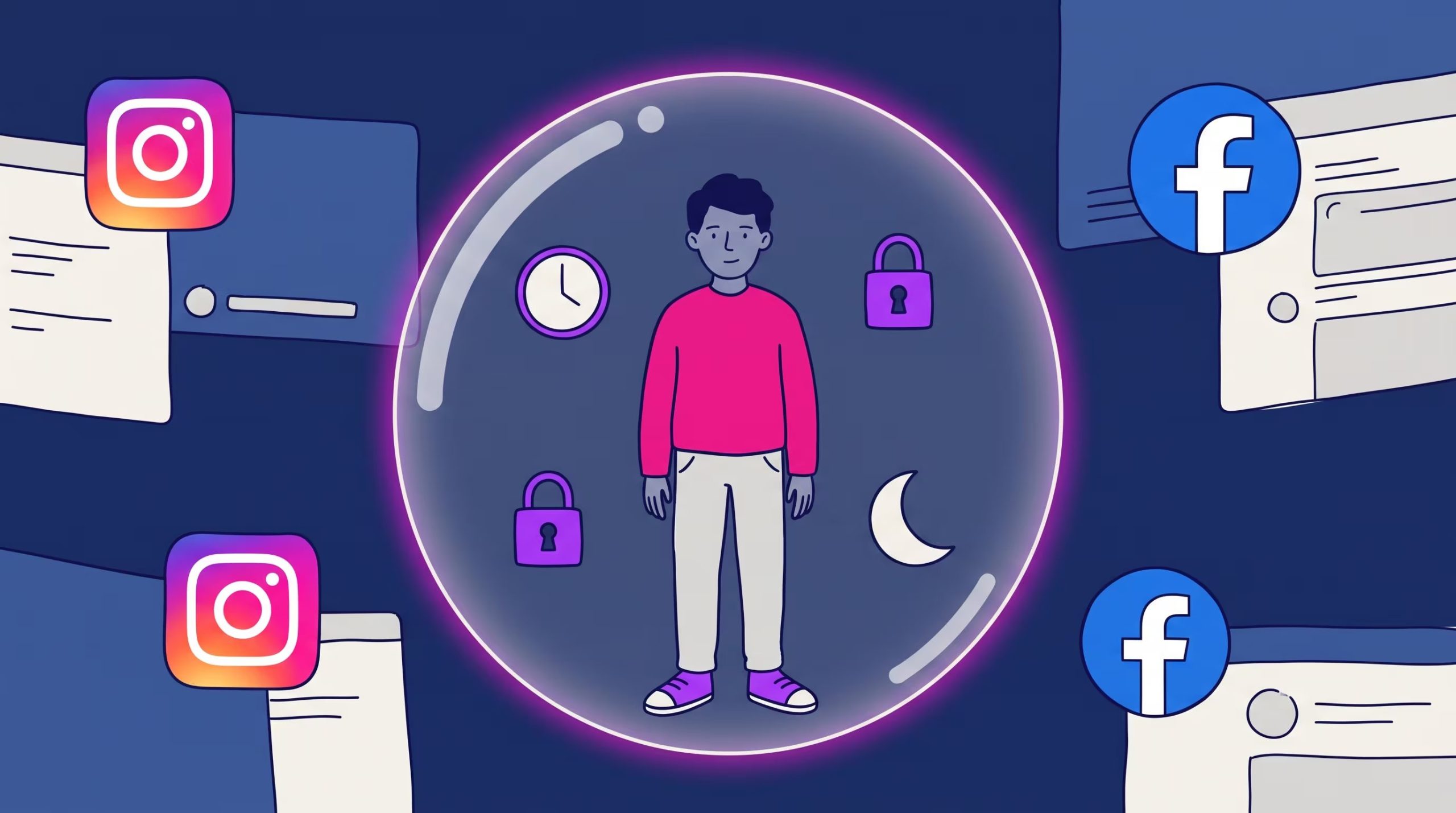 Las plataformas de redes sociales implementaron la desactivación de notificaciones nocturnas y de la reproducción automática para usuarios jóvenes. (Imagen Ilustrativa Infobae)